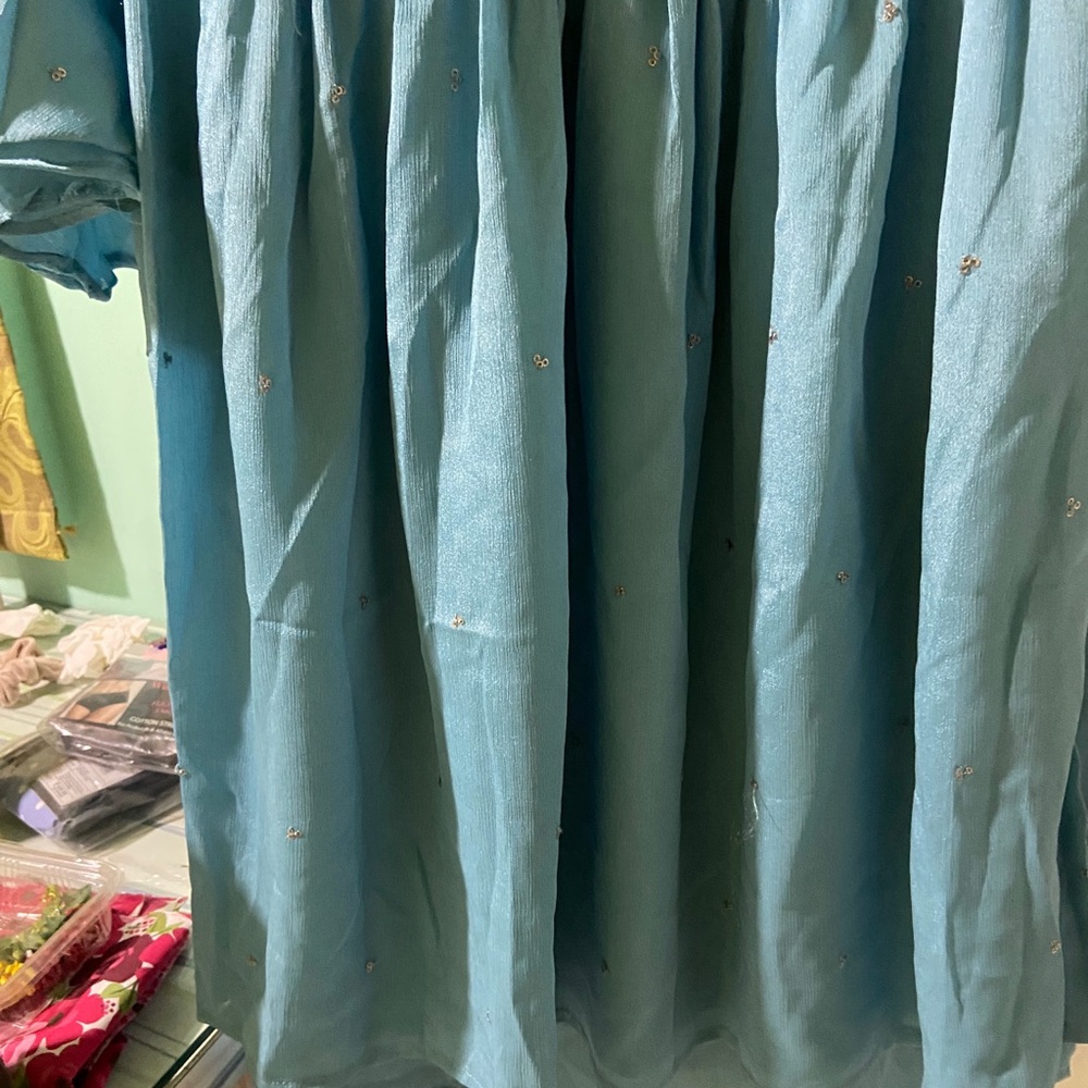 Autumn lane full kurta set ! With flare pants Duptta and hand work - Picture 11 of 13